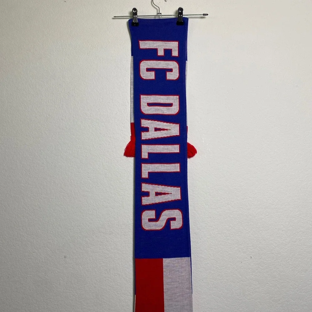 FC Dallas Scarf Made in‎ Texas Ruffneck MLS Soccer Fan Knit Pride USA Flag